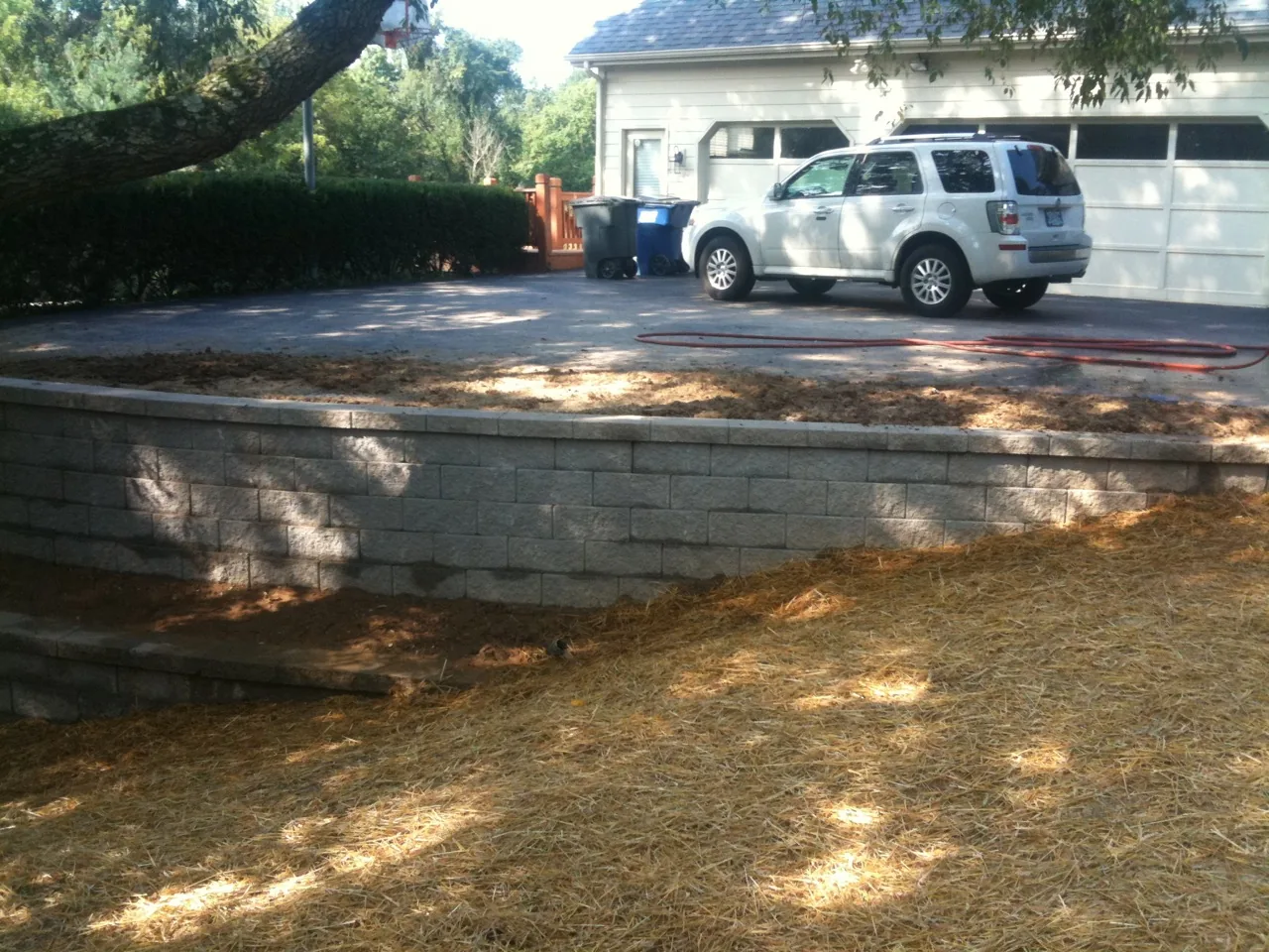 After — finished driveway tie wall (after 2)