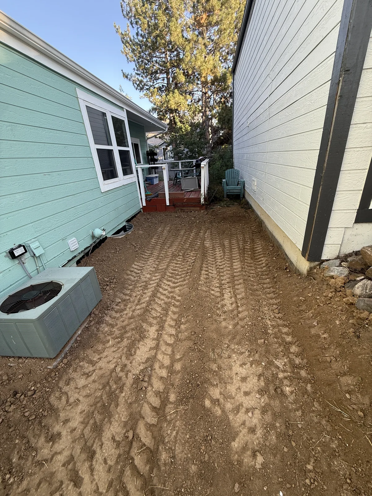 After — finished foundation repair and grading